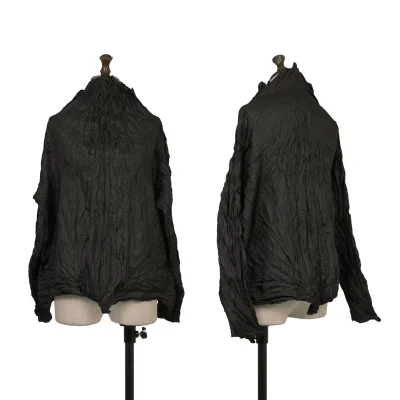 ISSEY MIYAKE Wrinkled Pleats High-neck Top