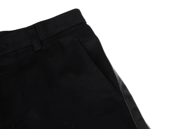 COMME des GARCONS HOMME PLUS Cotton Side Cowhide Switching Pants K-174456_005
