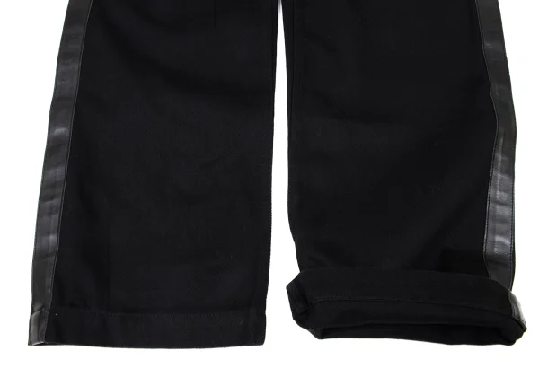 COMME des GARCONS HOMME PLUS Cotton Side Cowhide Switching Pants K-174456_012