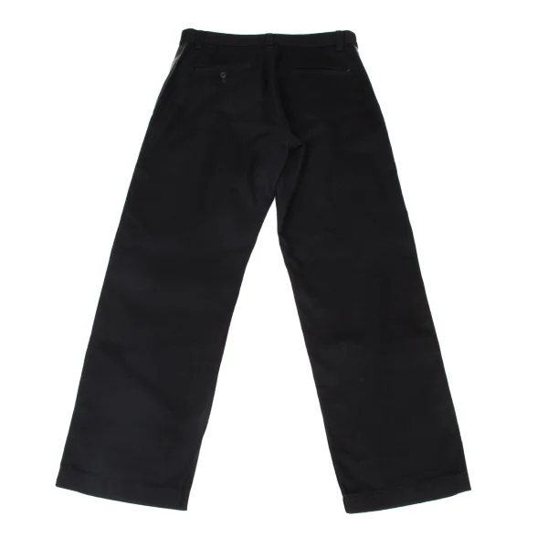 COMME des GARCONS HOMME PLUS Cotton Side Cowhide Switching Pants K-174456_013