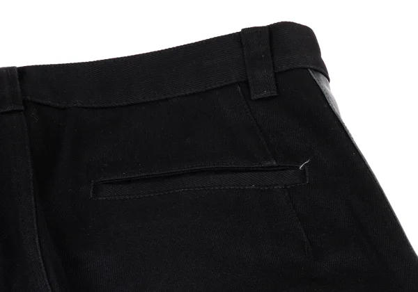 COMME des GARCONS HOMME PLUS Cotton Side Cowhide Switching Pants K-174456_015