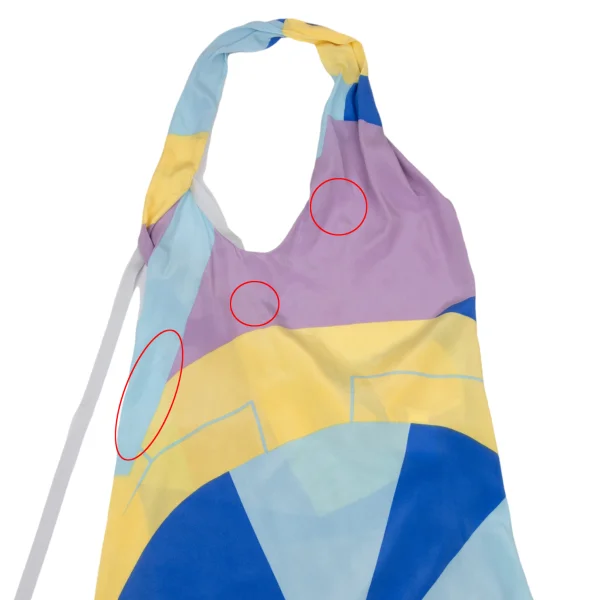 Yohji Yamamoto FEMME Multicolor Silk Halter Neck Top K-174457_003