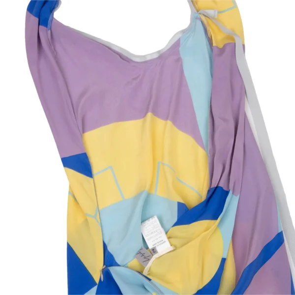Yohji Yamamoto FEMME Multicolor Silk Halter Neck Top K-174457_015
