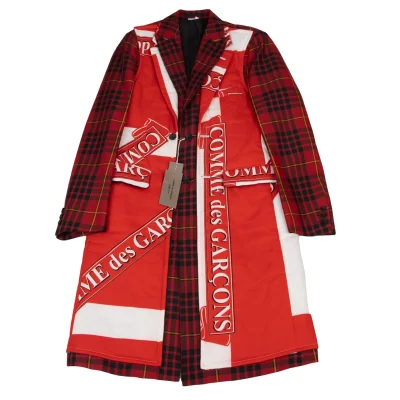 COMME des GARCONS HOMME PLUS Docking Logo Print Long Jacket