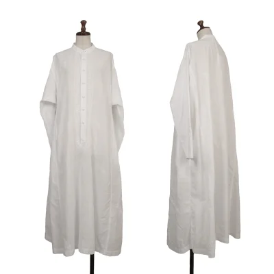 ASHA BY MDS Embroidered Pullover Band Collar Shirt Dress