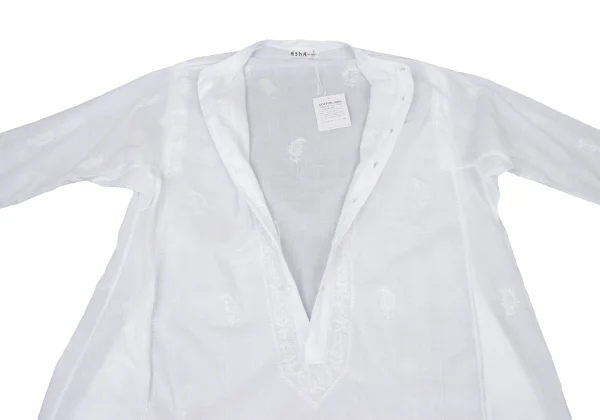 ASHA BY MDS Embroidered Pullover Band Collar Shirt Dress K-174461_007