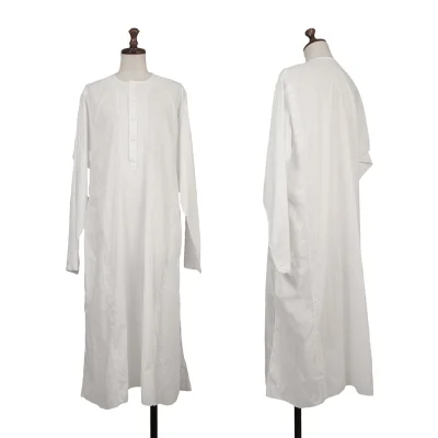 ASHA BY MDS Embroidery Pullover Collarless Shirt Dress