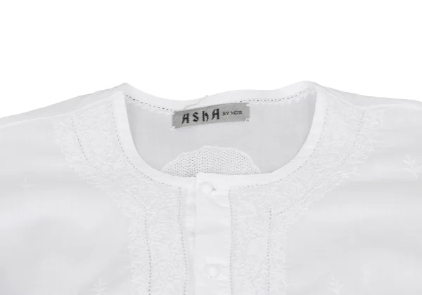 ASHA BY MDS Embroidery Pullover Collarless Shirt Dress K-174463_004