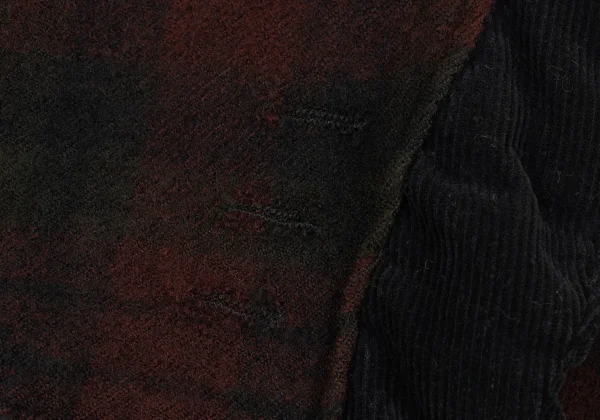 COMME des GARCONS HOMME PLUS EVER GREEN Dyed Switching Check Jacket K-174464_010