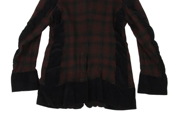 COMME des GARCONS HOMME PLUS EVER GREEN Dyed Switching Check Jacket K-174464_016