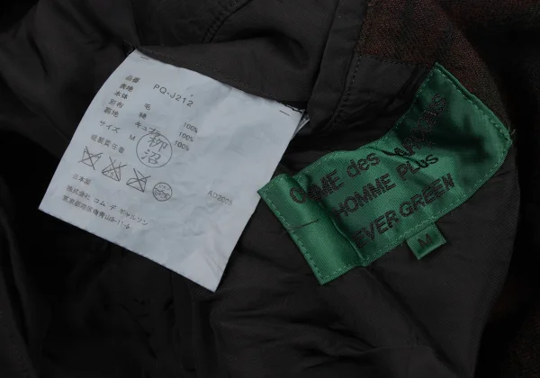 COMME des GARCONS HOMME PLUS EVER GREEN Dyed Switching Check Jacket K-174464_020