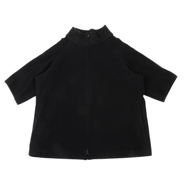 Y's Wool Rib Neck Raglan Zip Coat K-174484_002