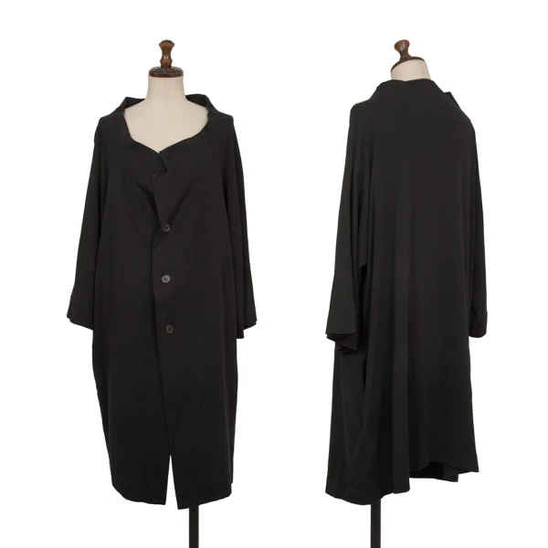 Y's Cotton Rayon Shirt Jacket Black 2 K-174485_001