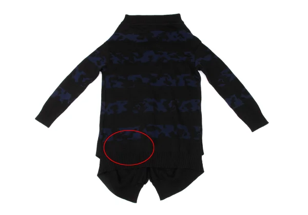 Y's Wool Acrylic Patterned Jacquard Knit Cardigan K-174486_014