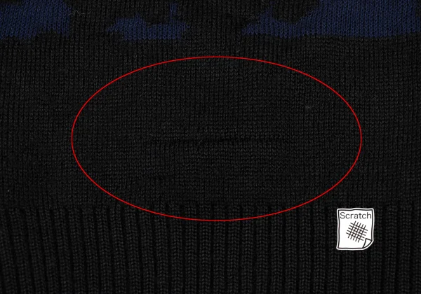 Y's Wool Acrylic Patterned Jacquard Knit Cardigan K-174486_015