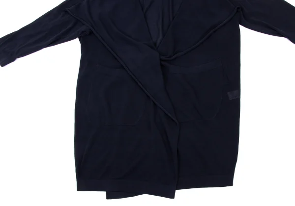 Y's Buttonless Draped Cotton Knit Long Cardigan K-174487_009