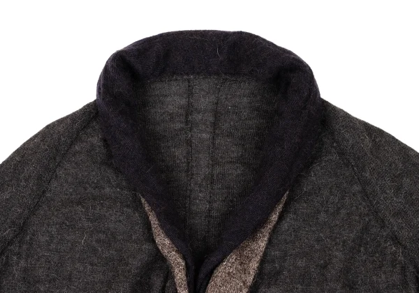 Y's Wool Alpaca Blend Faux Layered Knit Cardigan K-174488_004
