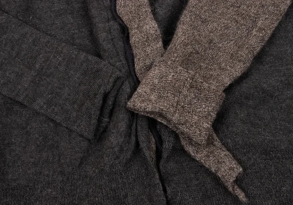 Y's Wool Alpaca Blend Faux Layered Knit Cardigan K-174488_007