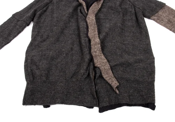 Y's Wool Alpaca Blend Faux Layered Knit Cardigan K-174488_008