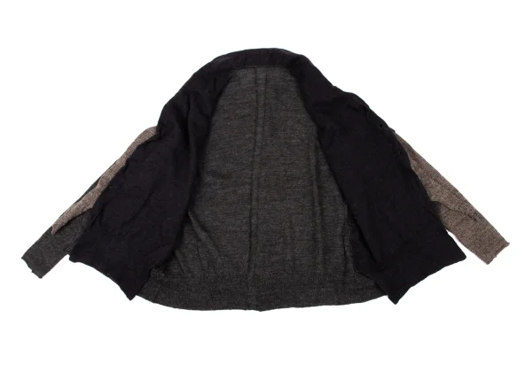 Y's Wool Alpaca Blend Faux Layered Knit Cardigan K-174488_013