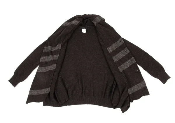 Y's Front Stripe Layered Wool Knit Cardigan K-174489_012