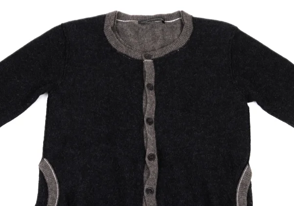 Y's Fold Over Layered Wool Knit Cardigan K-174490_003