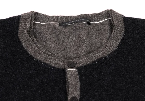 Y's Fold Over Layered Wool Knit Cardigan K-174490_004
