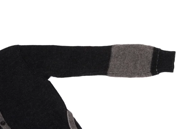 Y's Fold Over Layered Wool Knit Cardigan K-174490_005