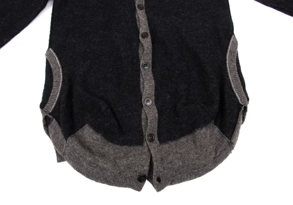 Y's Fold Over Layered Wool Knit Cardigan K-174490_009