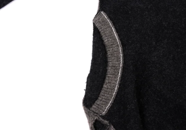 Y's Fold Over Layered Wool Knit Cardigan K-174490_010
