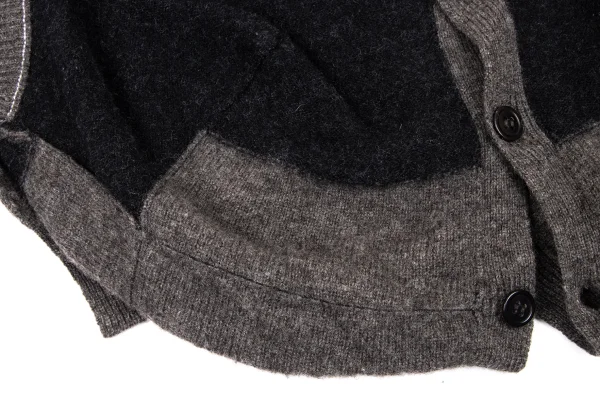 Y's Fold Over Layered Wool Knit Cardigan K-174490_011