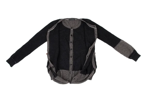 Y's Fold Over Layered Wool Knit Cardigan K-174490_013
