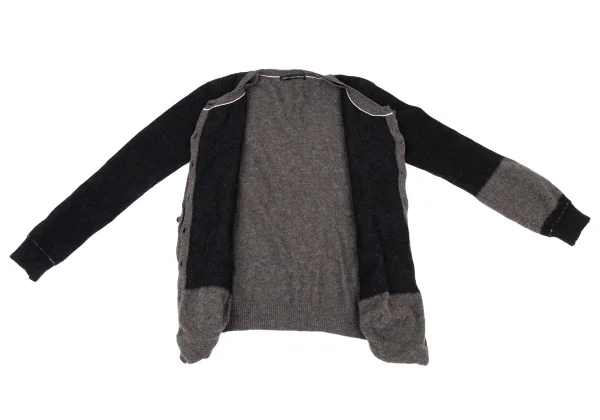 Y's Fold Over Layered Wool Knit Cardigan K-174490_014