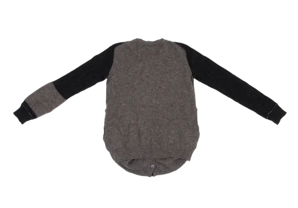 Y's Fold Over Layered Wool Knit Cardigan K-174490_015