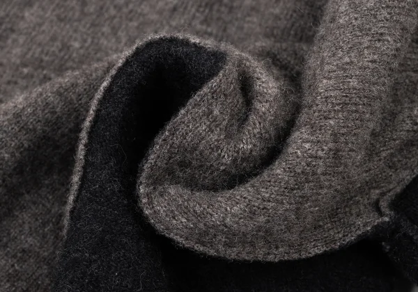 Y's Fold Over Layered Wool Knit Cardigan K-174490_016