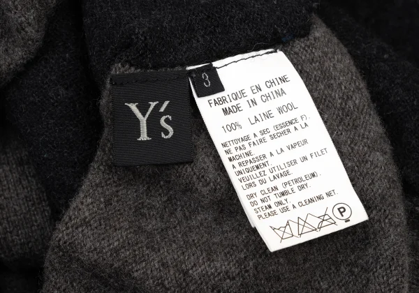 Y's Fold Over Layered Wool Knit Cardigan K-174490_017