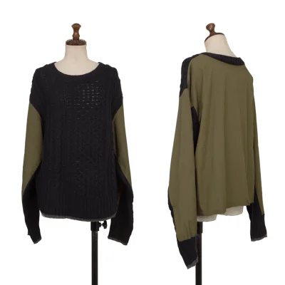 Y's Shirt Docking Cable Knit Sweater