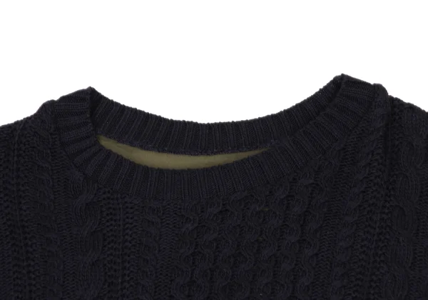 Y's Shirt Docking Cable Knit Sweater K-174491_004