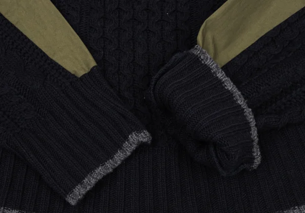 Y's Shirt Docking Cable Knit Sweater K-174491_006