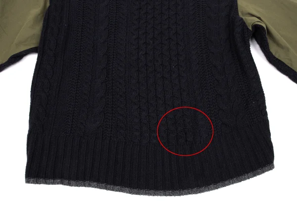 Y's Shirt Docking Cable Knit Sweater K-174491_007