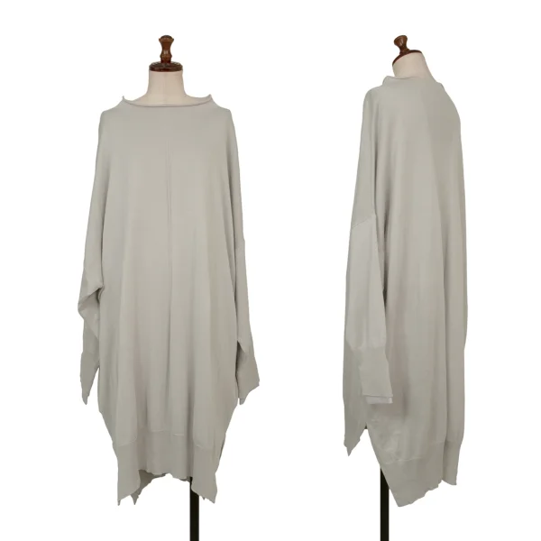 RISMAT by Y's Shirt Sleeve Layered Big Knit Dress Grey 2 K-174493_001