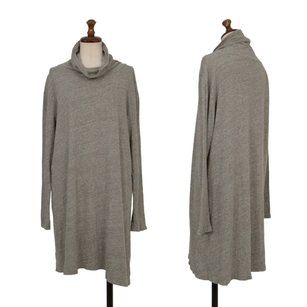 Plantation Cotton Turtleneck Knit Top Grey M K-174495_001