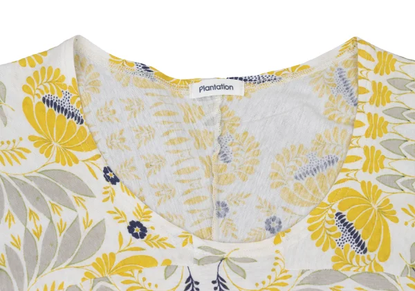 Plantation Floral Print Paneling Top K-174496_004