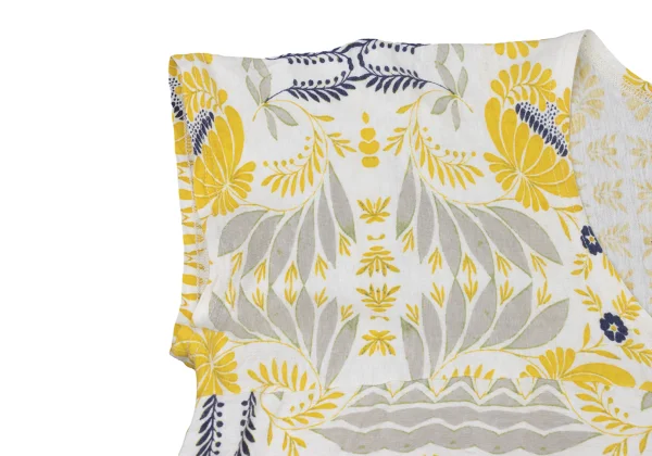 Plantation Floral Print Paneling Top K-174496_005