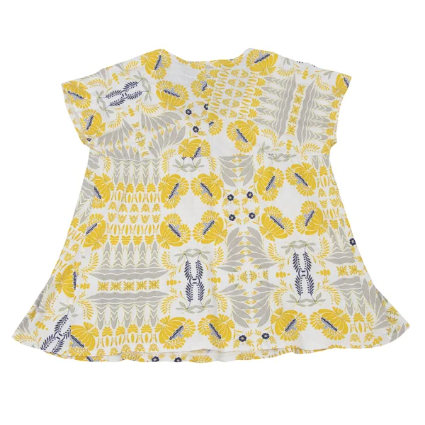 Plantation Floral Print Paneling Top K-174496_010