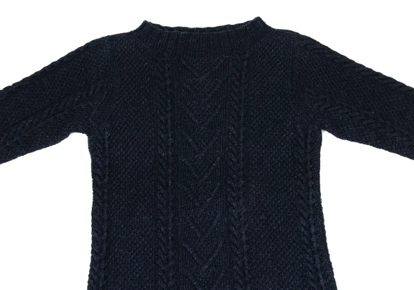 45rpm& Indigo Dyed Cable Knit Sweater K-174498_003