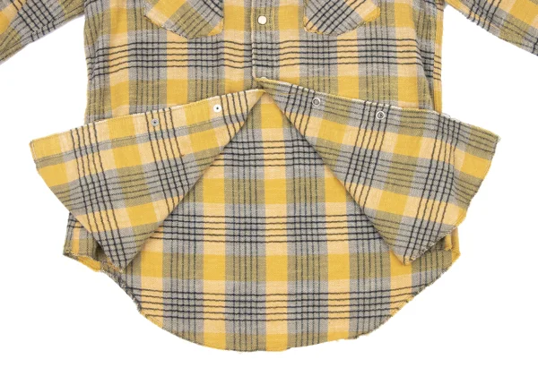 45rpm 45R Cut-off Snap Button Check Flannel Shirt K-174499_013