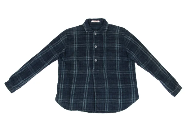45rpm& Indigo Dyed Cotton Check Pullover Shirt K-174500_002