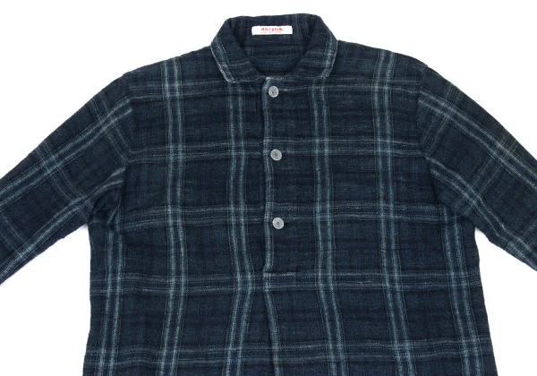 45rpm& Indigo Dyed Cotton Check Pullover Shirt K-174500_003