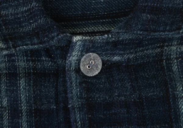45rpm& Indigo Dyed Cotton Check Pullover Shirt K-174500_005